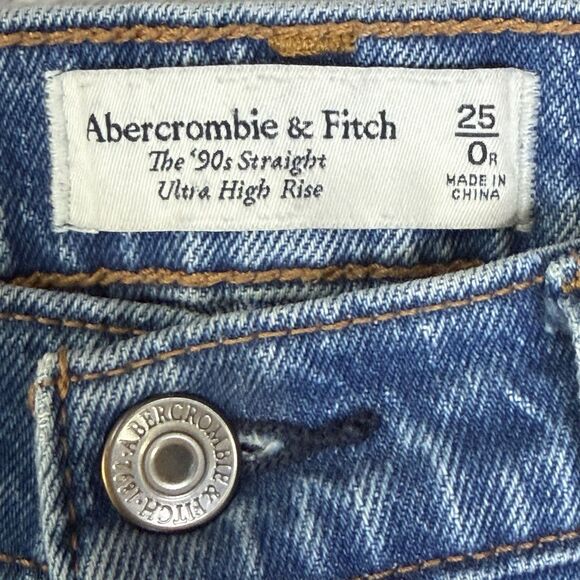 Abercrombie & Fitch The 90s Straight Ultra High Rise Jeans size 25 regular - Picture 3 of 14